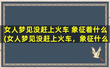 女人梦见没赶上火车 象征着什么(女人梦见没赶上火车，象征什么？原因和解析！)